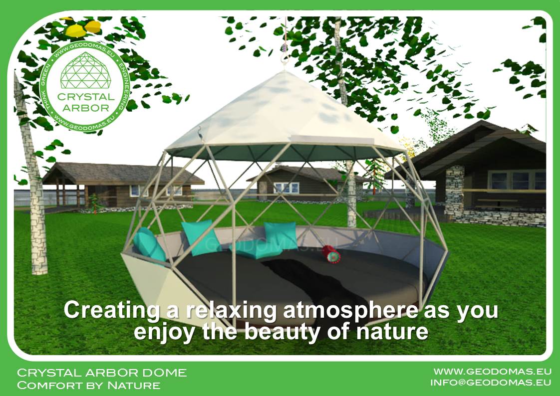 Suspended Lounging  Ø2m Crystal Arbor | Glamping