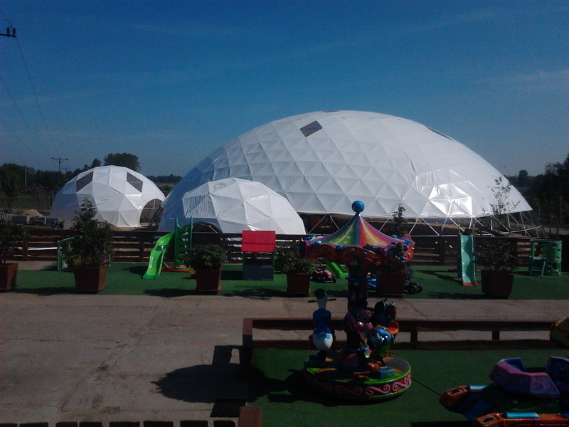 1000m2 Child Educational Center | Ø34+12+8m Domes | Zoo Safari, Borysev