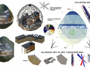 7m2 CRYSTAL DOME Ø3m H4m | KITCHEN SET