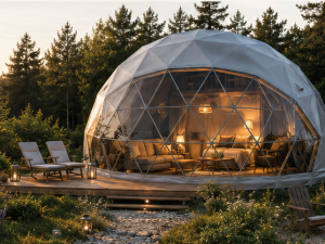 GLAMP 50  Ø8m ▪︎ 50m² | CELOROČNÝ