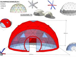 113m2 PORTABLE Ø12m ICO F4 H6m
